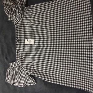 Black & White Gingham Top